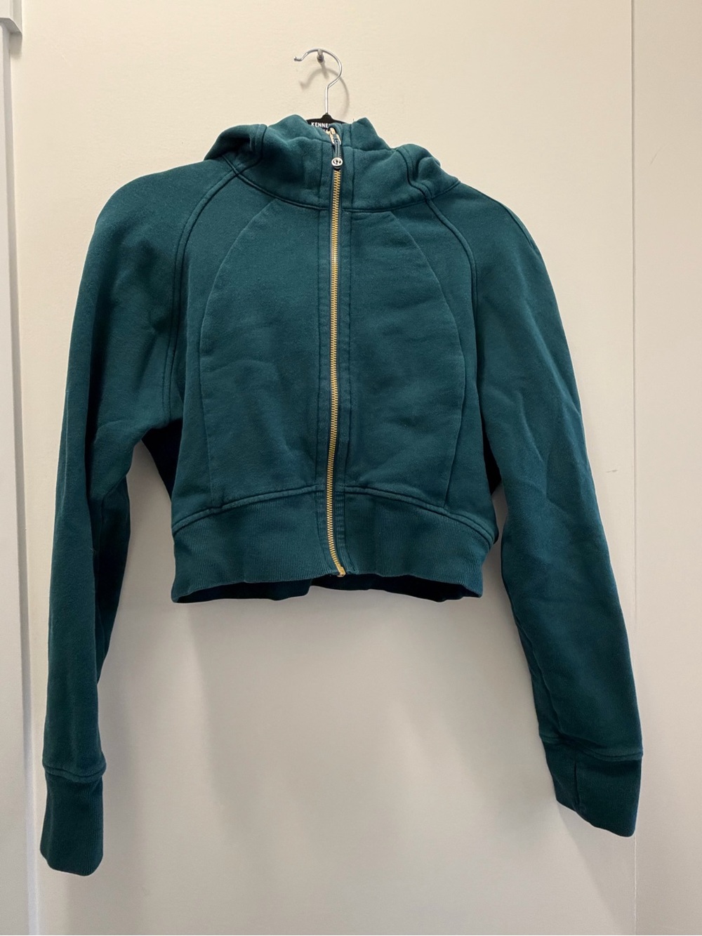 lululemon athletica Teal Full-Zip Cropped Hoodie Jacket